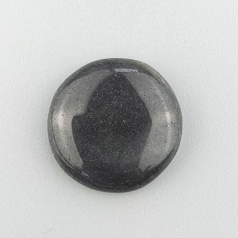 Agata Onice Nera Naturale Forma Goccia Piatto Cabochon Liscio Fatto a Mano 32X31X4mm 33,85 Carati 1pz