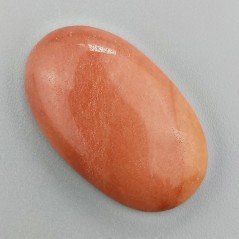 Avventurina Arancione Naturale Forma Ovale Piatto Cabochon Liscio Fatto a Mano35X21X7mm 49,20 Carati 1pz