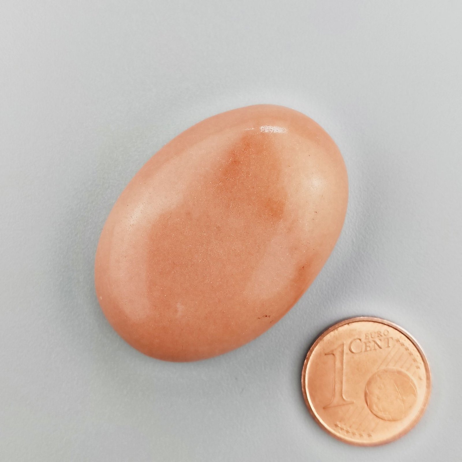Avventurina Arancione Naturale Forma Ovale Piatto Cabochon Liscio Fatto a Mano36X25X11mm 89,30 Carati 1pz