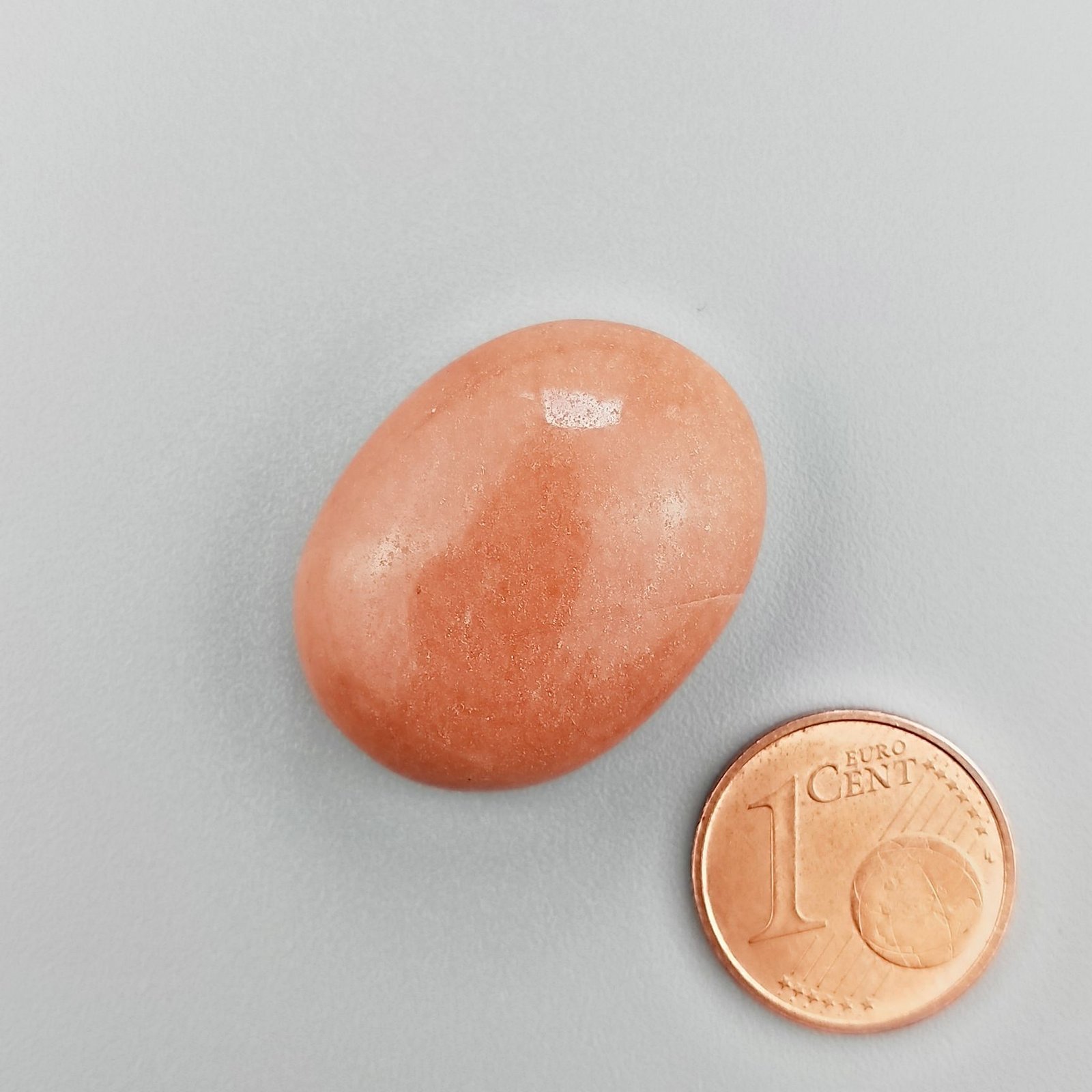 Avventurina Arancione Naturale Forma Ovale Piatto Cabochon Liscio Fatto a Mano 26X20X9mm 41,60 Carati 1pz