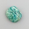 Amazzonite Russa Naturale Forma Quadrato Piatto Cabochon Liscio Fatto a Mano 18X15X6mm 15,95 Carati 1pz
