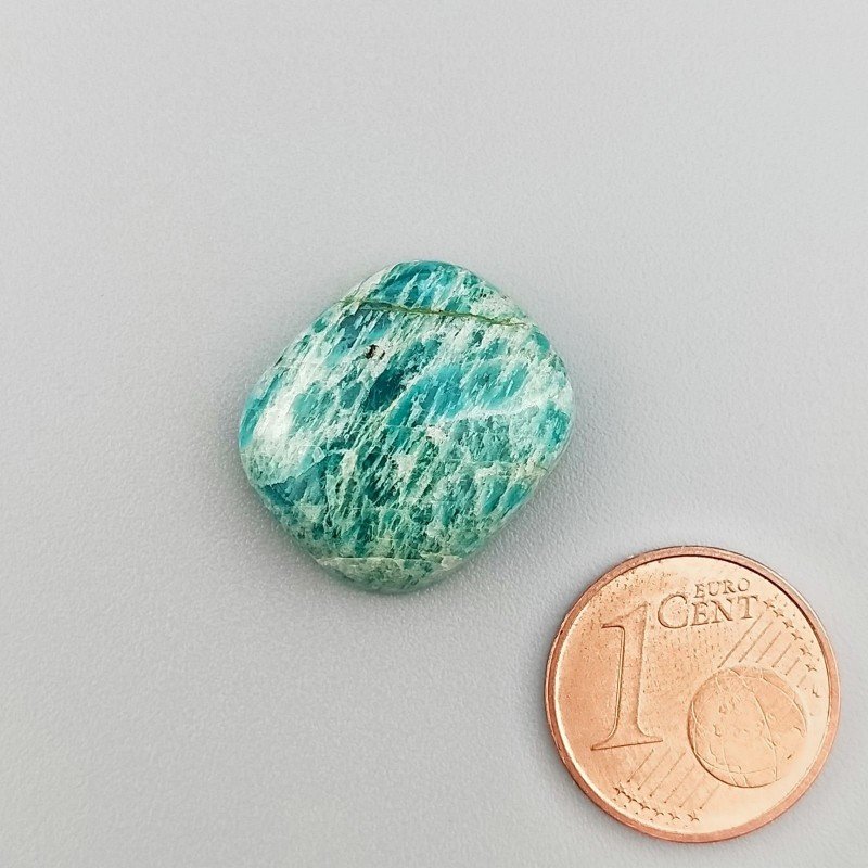 Amazzonite Russa Naturale Forma Quadrato Piatto Cabochon Liscio Fatto a Mano 18X15X6mm 15,95 Carati 1pz