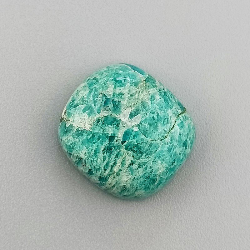 Amazzonite Russa Naturale Forma Quadrato Piatto Cabochon Liscio Fatto a Mano 17X15X6mm 16,65 Carati 1pz