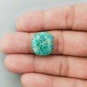Amazzonite Russa Naturale Forma Quadrato Piatto Cabochon Liscio Fatto a Mano 17X15X6mm 16,65 Carati 1pz