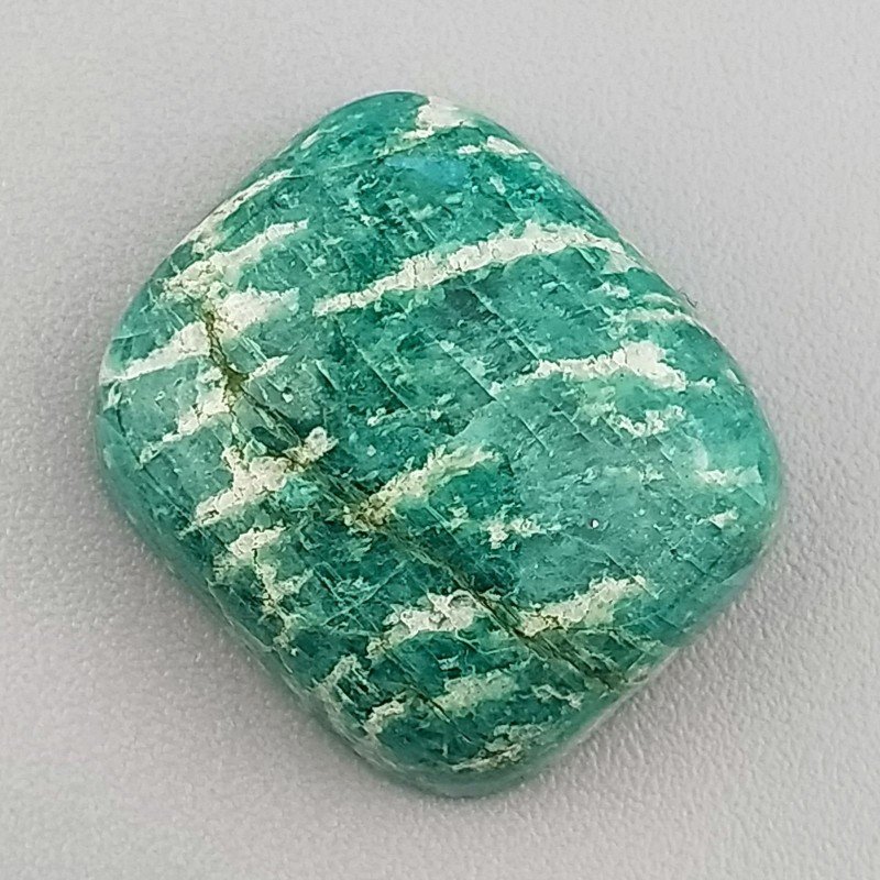 Amazzonite Russa Naturale Forma Quadrato Piatto Cabochon Liscio Fatto a Mano 17X15X6mm 17,20 Carati 1pz