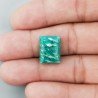 Amazzonite Russa Naturale Forma Rettangolare Piatto Cabochon Liscio Fatto a Mano 15X11X5mm 10,35 Carati 1pz