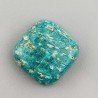 Amazzonite Russa Naturale Forma Quadrato Piatto Cabochon Liscio Fatto a Mano 16X16X7mm 18,15 Carati 1pz