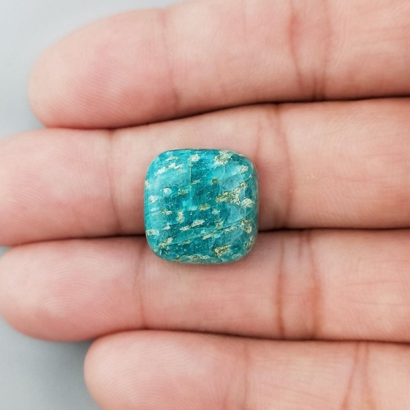 Amazzonite Russa Naturale Forma Quadrato Piatto Cabochon Liscio Fatto a Mano 16X16X7mm 18,15 Carati 1pz Amazzonite Russa Naturale Forma Quadrato Piatto Cabochon Liscio Fatto a Mano 16X16X7mm 18,15 Carati 1pz