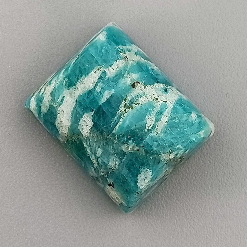 Amazzonite Russa Naturale Forma Rettangolare Piatto Cabochon Liscio Fatto a Mano 17X14X7mm 19,00 Carati 1pz