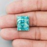 Amazzonite Russa Naturale Forma Rettangolare Piatto Cabochon Liscio Fatto a Mano 17X14X7mm 19,00 Carati 1pz