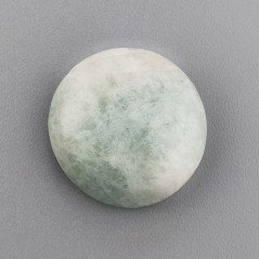 Amazzonite Brasiliana Naturale Forma Tondo Piatto Cabochon Liscio Fatto a Mano 21X20X7mm 24,35 Carati 1pz