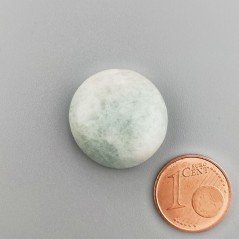Amazzonite Brasiliana Naturale Forma Tondo Piatto Cabochon Liscio Fatto a Mano 21X20X7mm 24,35 Carati 1pz
