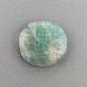 Amazzonite Brasiliana Naturale Forma Tondo Piatto Cabochon Liscio Fatto a Mano 22X21X6mm 27,10 Carati 1pz