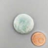 Amazzonite Brasiliana Naturale Forma Tondo Piatto Cabochon Liscio Fatto a Mano 23X23X5mm 22,60 Carati 1pz