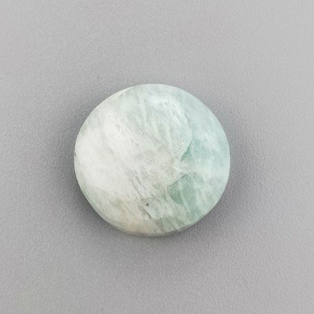 Amazzonite Brasiliana Naturale Forma Tondo Piatto Cabochon Liscio Fatto a Mano 20X20X7mm 23,00 Carati 1pz