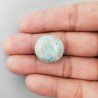 Amazzonite Brasiliana Naturale Forma Tondo Piatto Cabochon Liscio Fatto a Mano 19X20X9mm 31,10 Carati 1pz