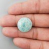 Amazzonite Brasiliana Naturale Forma Tondo Piatto Cabochon Liscio Fatto a Mano 18X18X6mm 17,45 Carati 1pz
