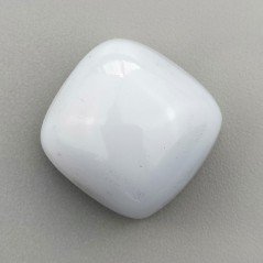 Calcedonio Naturale Forma Cuscino Piatto Cabochon Liscio Fatto a Mano 19X19X12mm 37,50 Carati 1pz