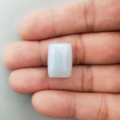 Calcedonio Naturale Forma Cuscino Piatto Cabochon Liscio Fatto a Mano 16X13X10mm 26,45 Carati 1pz