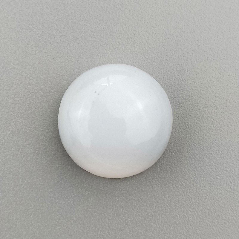 Calcedonio Naturale Forma Tondo Piatto Cabochon Liscio Fatto a Mano 15X15X7mm 11,50 Carati 1pz