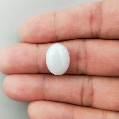 Calcedonio Naturale Forma Ovale Piatto Cabochon Liscio Fatto a Mano 16X12X6mm 9,60 Carati 1pz