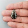 Agata Turritella Naturale Forma Goccia Piatto Cabochon Liscio Fatto a Mano 24X14X5mm 13,95 Carati 1pz