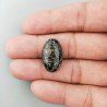 Agata Turritella Naturale Forma Ovale Piatto Cabochon Liscio Fatto a Mano 22X13X6mm 14,00 Carati 1pz