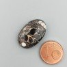 Agata Turritella Naturale Forma Ovale Piatto Cabochon Liscio Fatto a Mano 23X15X5mm 15,35 Carati 1pz