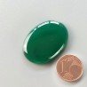 Onice Verde Forma Ovale Piatto Cabochon Liscio Fatto a Mano 32X24X5mm 7,00gm 1pz