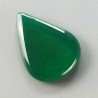 Onice Verde Forma Gocce Piatto Cabochon Liscio Fatto a Mano 34X24X5mm 6,80gm 1pz