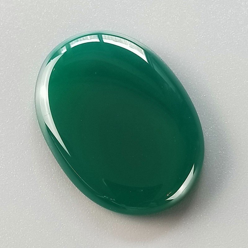 Onice Verde Forma Ovale Piatto Cabochon Liscio Fatto a Mano 34X24X5mm 7,60gm 1pz Onice Verde Forma Ovale Piatto Cabochon Liscio Fatto a Mano 34X24X5mm 7,60gm 1pz