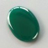 Onice Verde Forma Ovale Piatto Cabochon Liscio Fatto a Mano 34X24X5mm 7,60gm 1pz