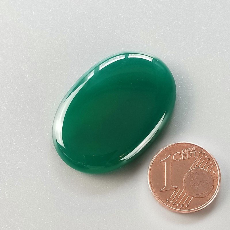 Onice Verde Forma Ovale Piatto Cabochon Liscio Fatto a Mano 34X24X5mm 7,60gm 1pz Onice Verde Forma Ovale Piatto Cabochon Liscio Fatto a Mano 34X24X5mm 7,60gm 1pz