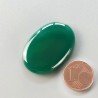 Onice Verde Forma Ovale Piatto Cabochon Liscio Fatto a Mano 34X24X5mm 7,60gm 1pz
