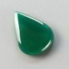 Onice Verde Forma Gocce Piatto Cabochon Liscio Fatto a Mano 29X20X5mm 4,60gm 1pz