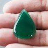 Onice Verde Forma Gocce Piatto Cabochon Liscio Fatto a Mano 29X20X5mm 4,60gm 1pz