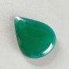 Onice Verde Forma Gocce Piatto Cabochon Liscio Fatto a Mano 28X20X5mm 4,08gm 1pz