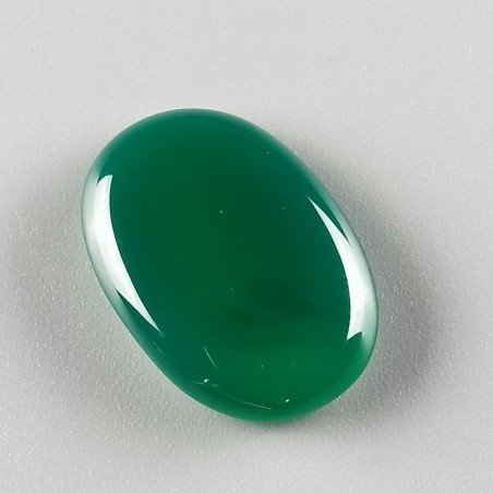 Onice Verde Forma Ovale Piatto Cabochon Liscio Fatto a Mano 28X19X5mm 5,10gm 1pz