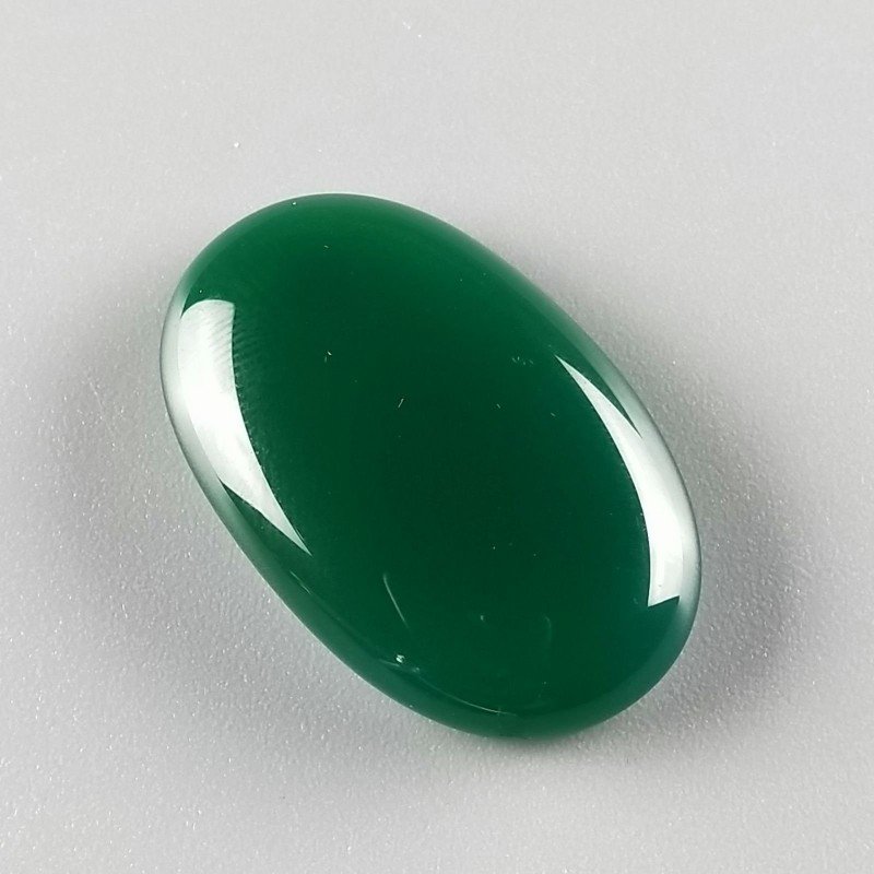 Onice Verde Forma Ovale Piatto Cabochon Liscio Fatto a Mano 33X21X7mm 8,05gm 1pz Onice Verde Forma Ovale Piatto Cabochon Liscio Fatto a Mano 33X21X7mm 8,05gm 1pz