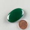 Onice Verde Forma Ovale Piatto Cabochon Liscio Fatto a Mano 33X21X7mm 8,05gm 1pz
