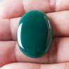 Onice Verde Forma Ovale Piatto Cabochon Liscio Fatto a Mano 32X22X6mm 6,97gm 1pz