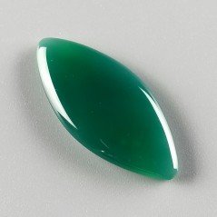 Onice Verde Forma Marquise Piatto Cabochon Liscio Fatto a Mano 41X19X5mm 5,93gm 1pz