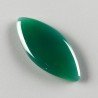 Onice Verde Forma Marquise Piatto Cabochon Liscio Fatto a Mano 41X19X5mm 5,93gm 1pz