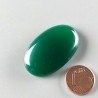 Onice Verde Forma Ovale Piatto Cabochon Liscio Fatto a Mano 35X23X7mm 10,37gm 1pz