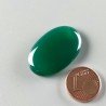 Onice Verde Forma Ovale Piatto Cabochon Liscio Fatto a Mano 32X19X5mm 6,10gm 1pz