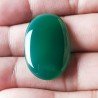 Onice Verde Forma Ovale Piatto Cabochon Liscio Fatto a Mano 32X19X5mm 6,10gm 1pz