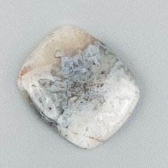 Agata Crazy Lace Naturale Forma Cuscino Piatto Cabochon Liscio Fatto a Mano 23X20mm 3,92gm 1pz