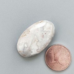 Agata Crazy Lace Naturale Forma Ovale Piatto Cabochon Liscio Fatto a Mano 27X16mm 5,03gm 1pz