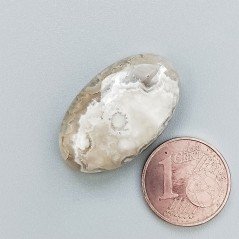 Agata Crazy Lace Naturale Forma Ovale Piatto Cabochon Liscio Fatto a Mano 26X16mm 4,70gm 1pz