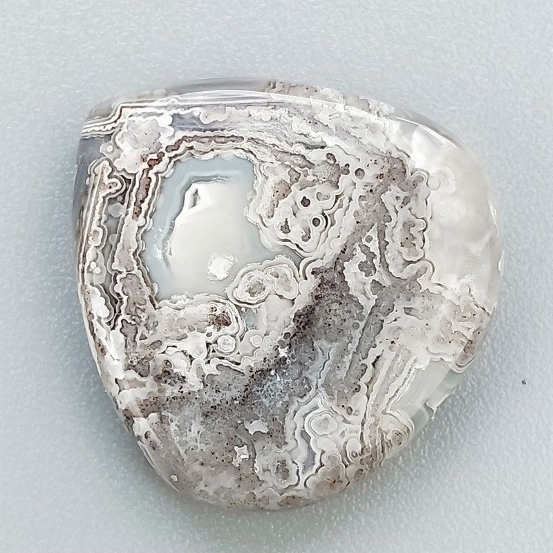 Cabochon di Agata Crazy Lace Naturale Goccia, Piatto e Liscio, 20x19 mm, 3,01 g, Fatto a Mano